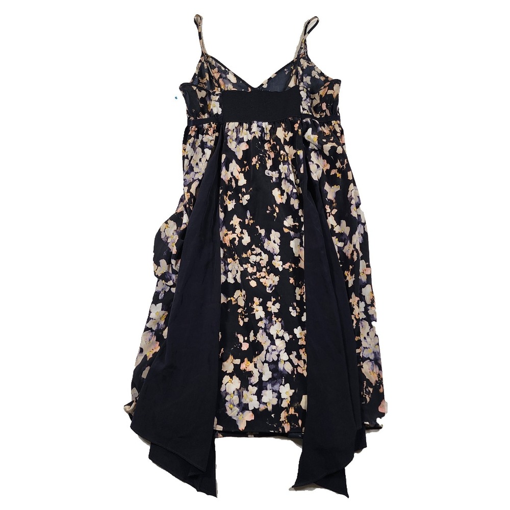 Simply Vera Wang Dress Womens Large Midi Chiffon Spaghetti Straps Floral Layers